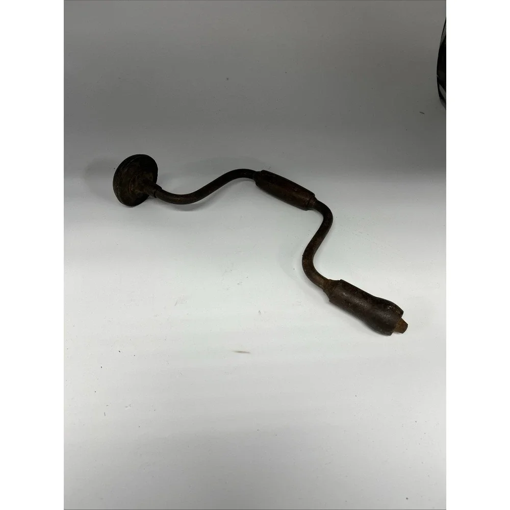 Vintage‎ Wood Hand-Drill Auger Bit Brace